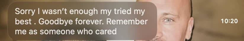 Text messages from Ashly during her final hours.