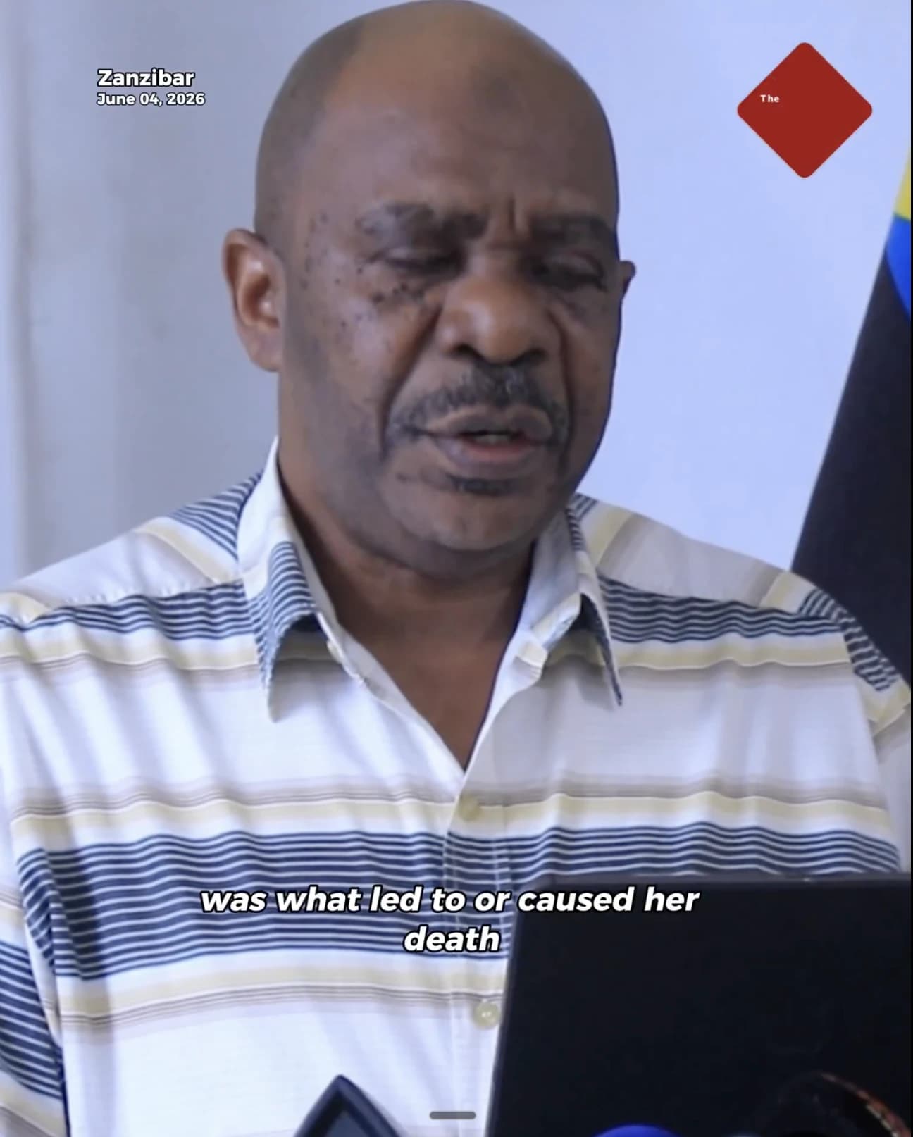 Frame 7 of 17 from Deputy Director Zuberi Chembera’s June 4, 2026 press conference announcing the official findings.